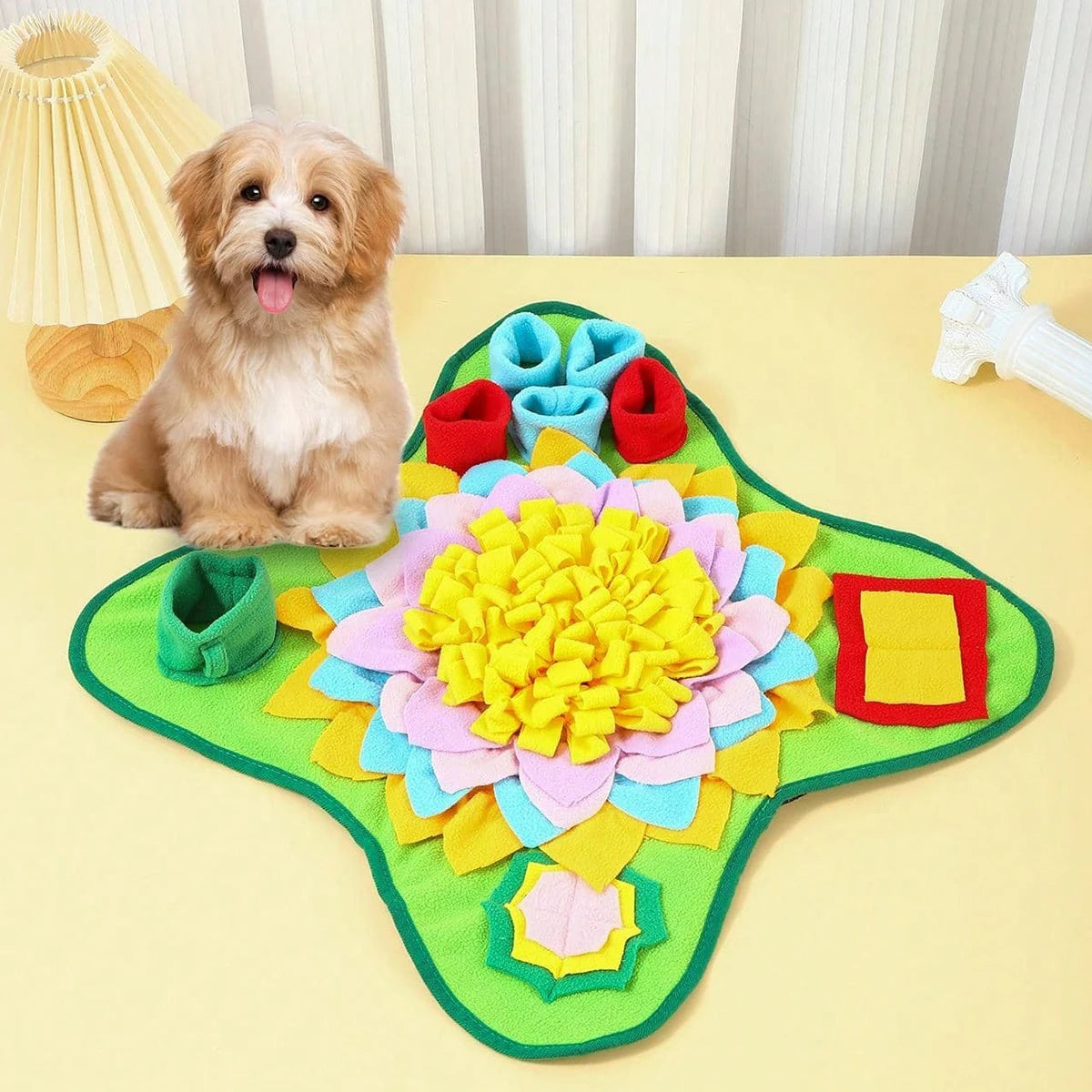 Interactive Dog Snuffle Mat Puzzle Toy for Treats and Fun