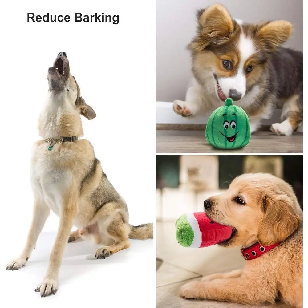 Squeaky Plush Dog Toys 12 Pack With Carrying Bag for All Breeds