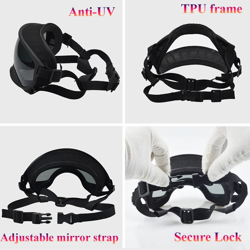PETRAVEL Dog Goggles Anti UV Sun Glasses for Travel Protection
