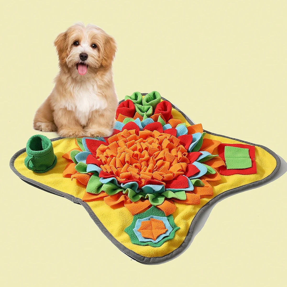Interactive Dog Snuffle Mat Puzzle Toy for Treats and Fun