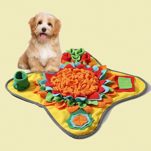 Interactive Dog Snuffle Mat Puzzle Toy for Treats and Fun