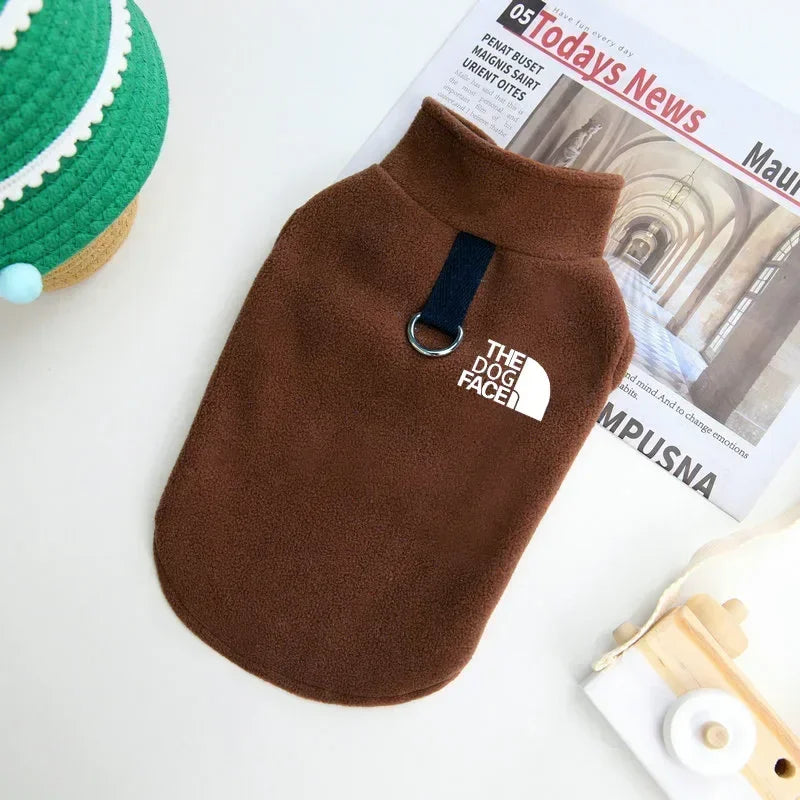 NONECN Fleece Dog Sweater Autumn Winter Coat for Small Breeds