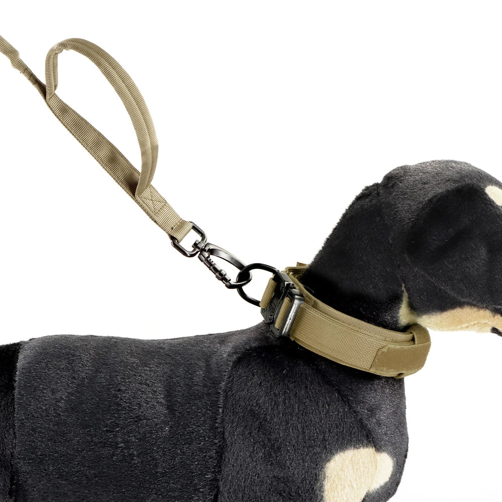 PETRAVELCN Military Dog Leash Quick Release Elastic Rope Dual Handle