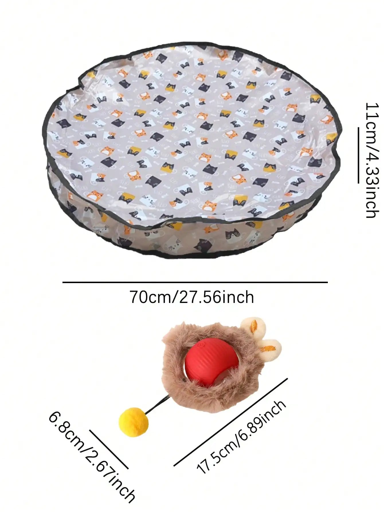 Cat Hunting Toy Set Electric Ball With Lighting USB Rechargeable