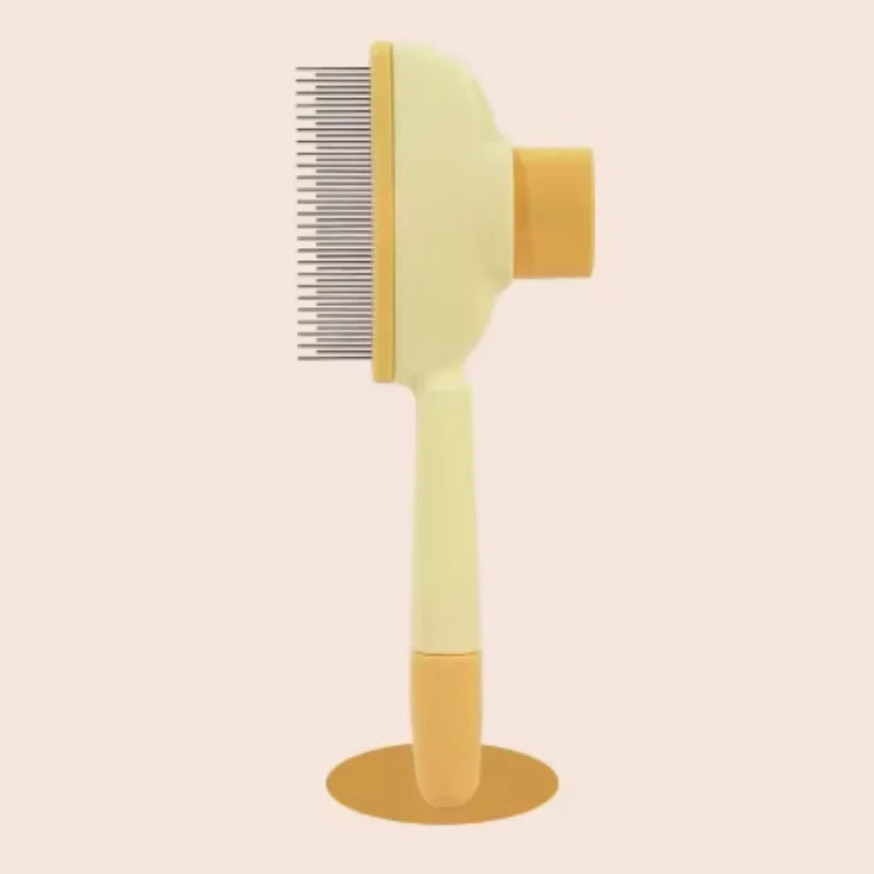 Self Cleaning Pet Grooming Brush With One Button Hair Remover