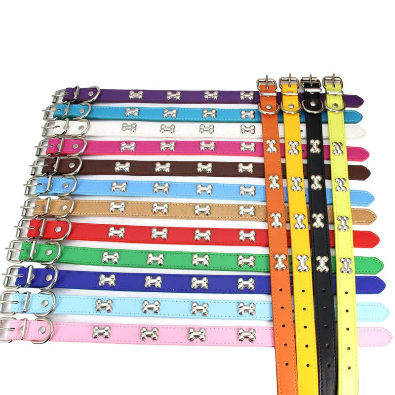 YOUSECN Leather Durable Pet Dog Collar All Breeds Safe