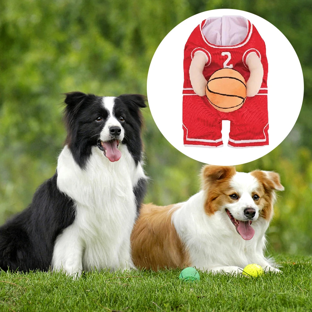 VAKINDCN Dog Basketball Player Costume With Ball Halloween