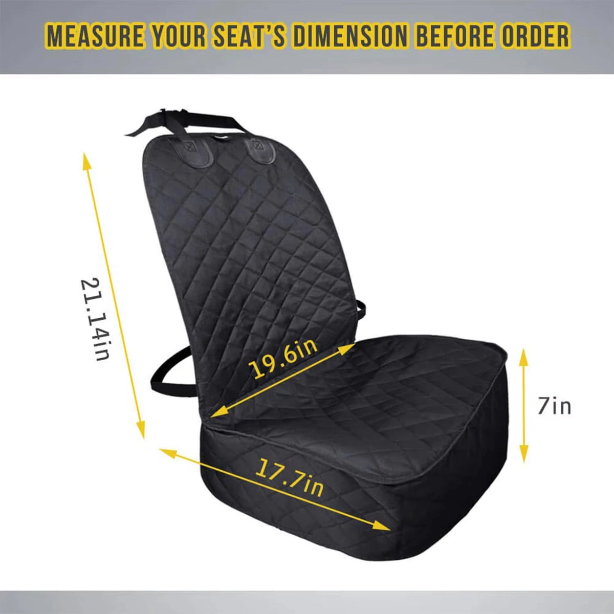 PETRAVEL Waterproof Car Front Seat Cover for Dogs and Cats
