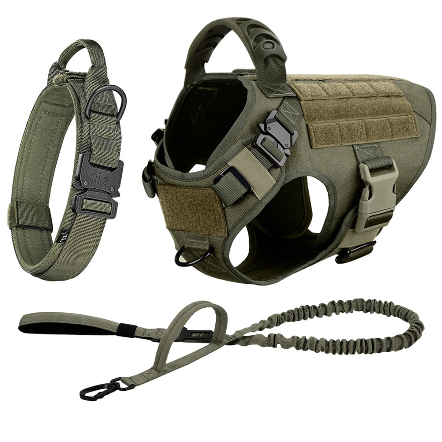 Dog Harness And Leash Set Padded Quick Release Buckle Nylon