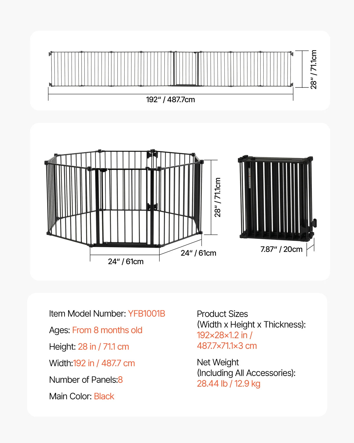 SucceBuy Easy Step Walk Thru Baby And Dog Gate With Pressure Mount