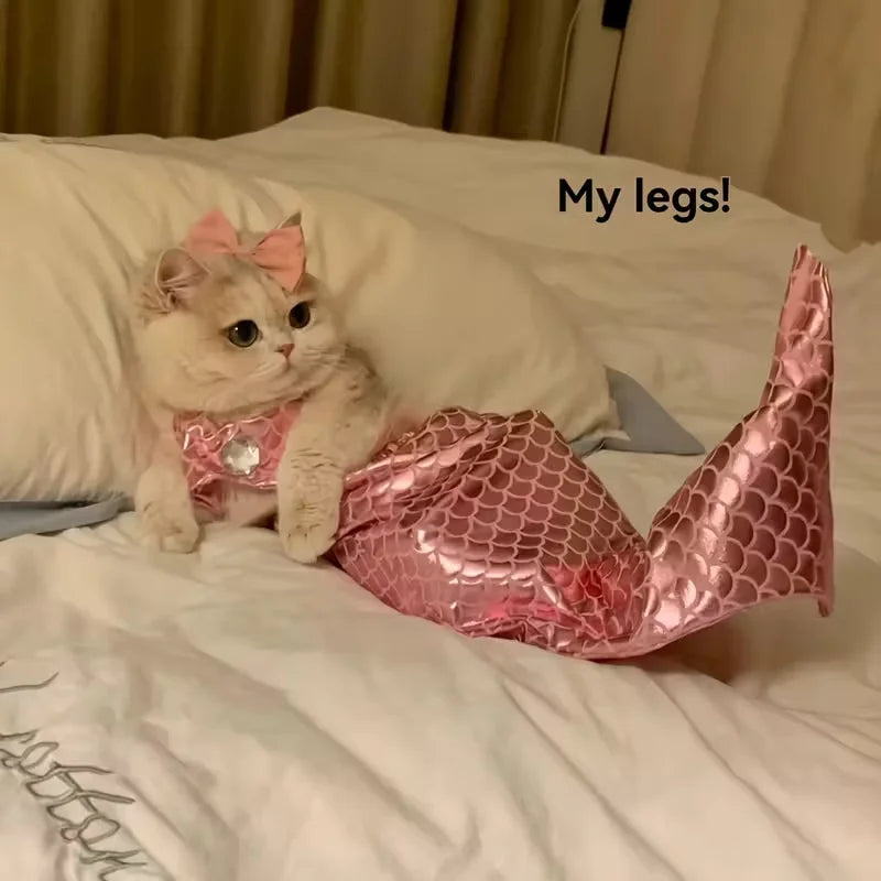 Cats And Dogs Mermaid Tail Costume For Pets Photo Props