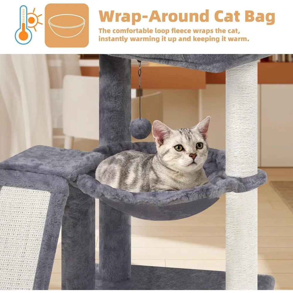NBVCX Cat Tree Tower With Scratching Posts and Hammock