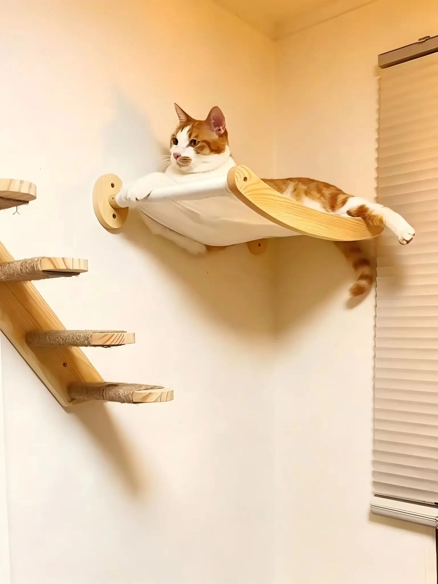 Cat Roped Bridge Wall Mount With Sisal For Indoor Cats