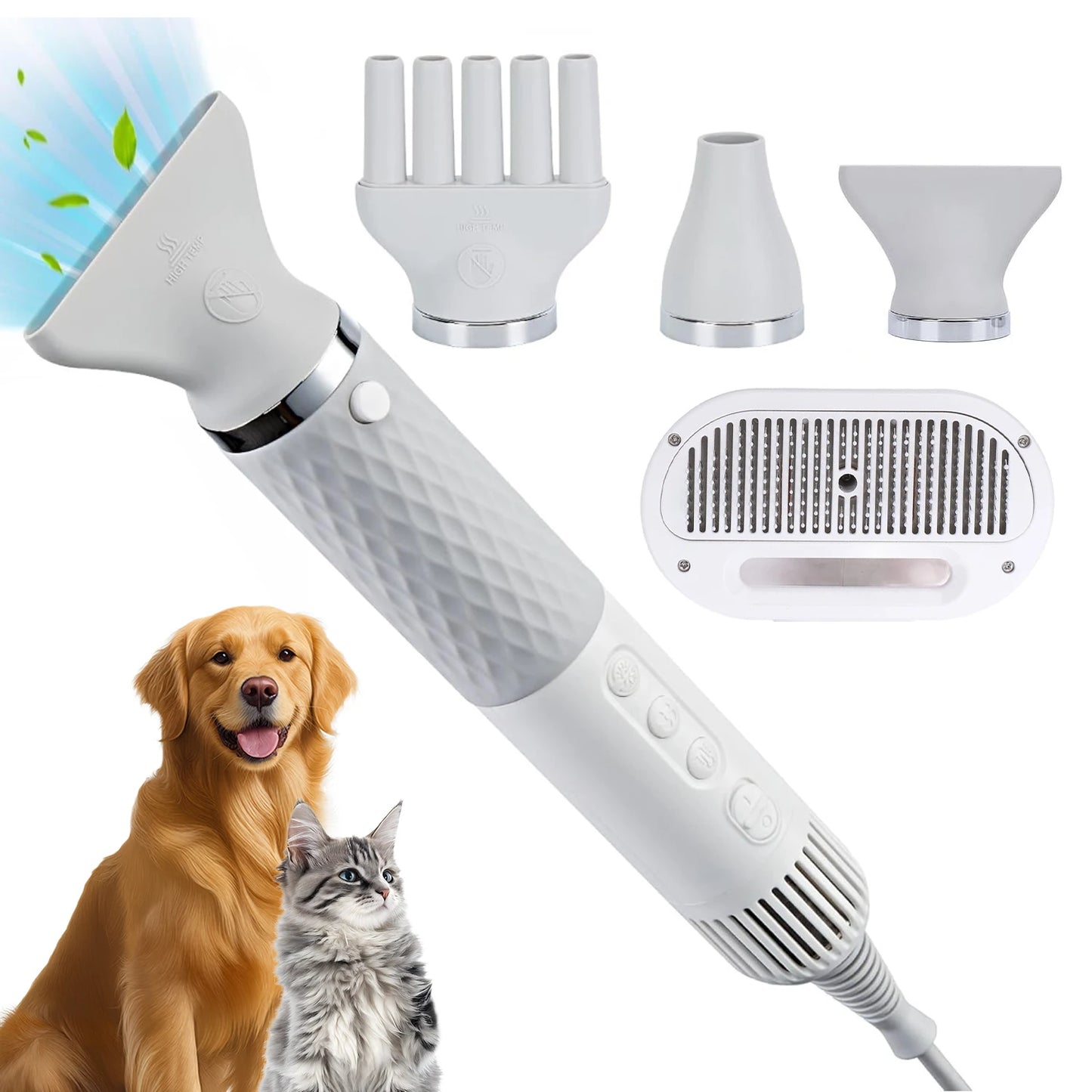 Portable Pet Hair Dryer Blower With High Velocity 3 Speed
