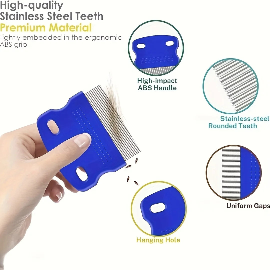 Stainless Steel Flea and Lice Comb for Dogs Cats Rabbits