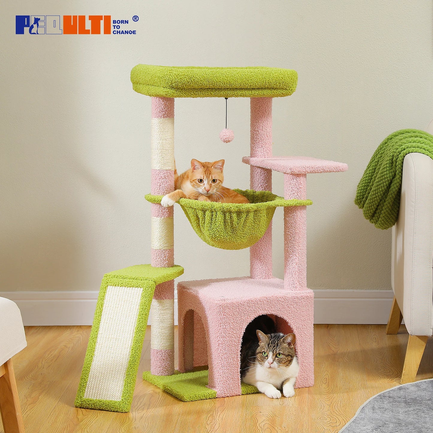 PEQULTICN Cat Tree Tower With Sisal Scratching Post