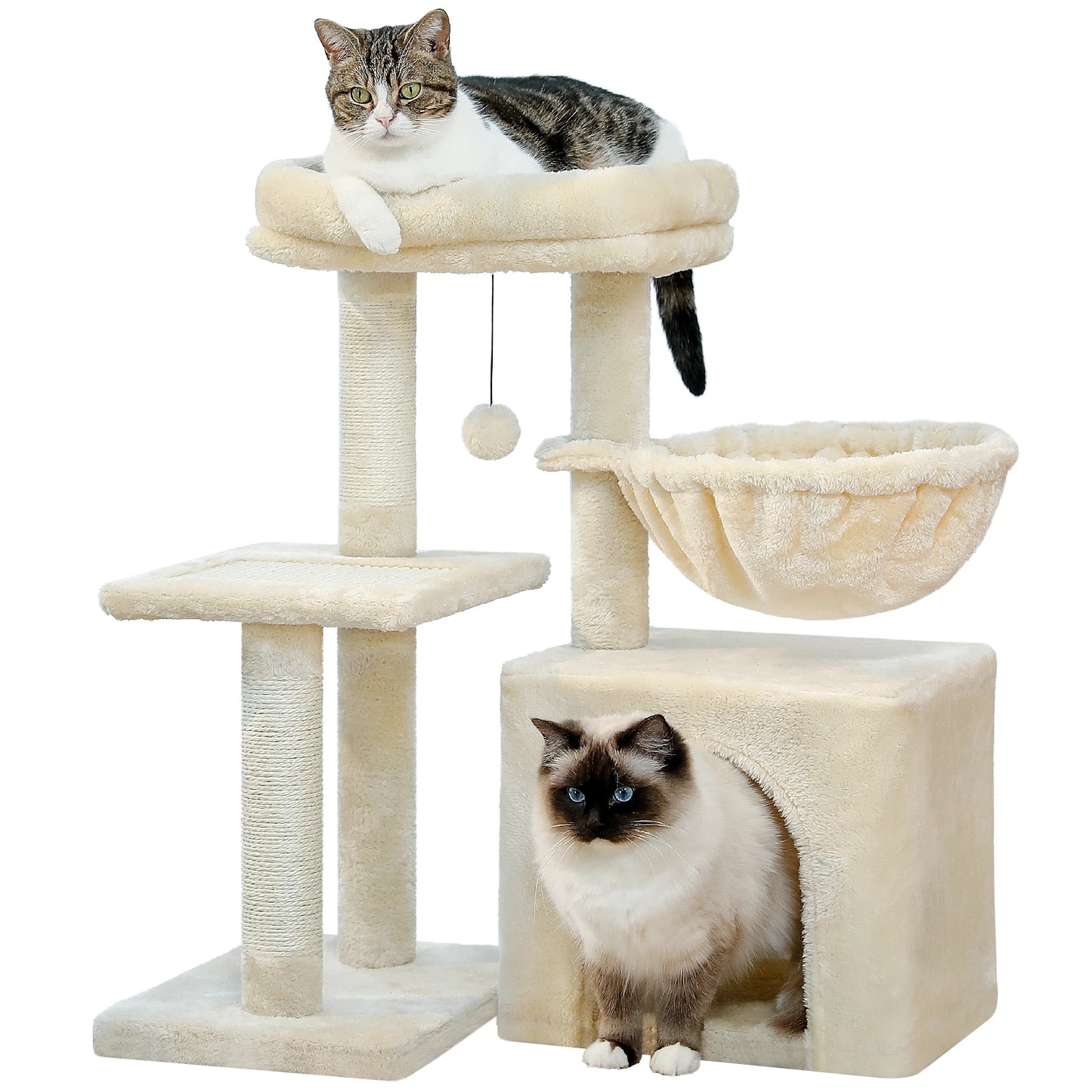 PEQULTICN Cat Tree Tower With Sisal Scratching Post