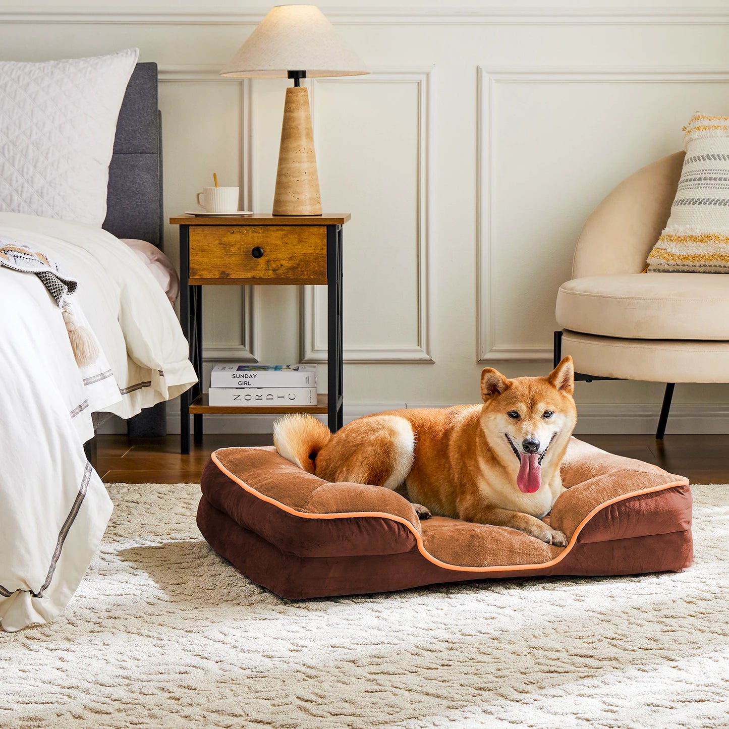 JHK Orthopedic Memory Foam Dog Bed For Small Pets Deluxe