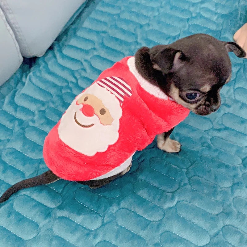 Cute Tea Cup Print Dog Sweater Fleece Winter Coat For Small Dogs