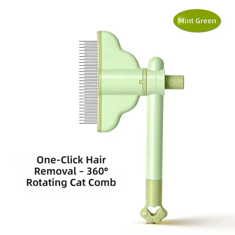 Self Cleaning Pet Grooming Brush With One Button Hair Remover