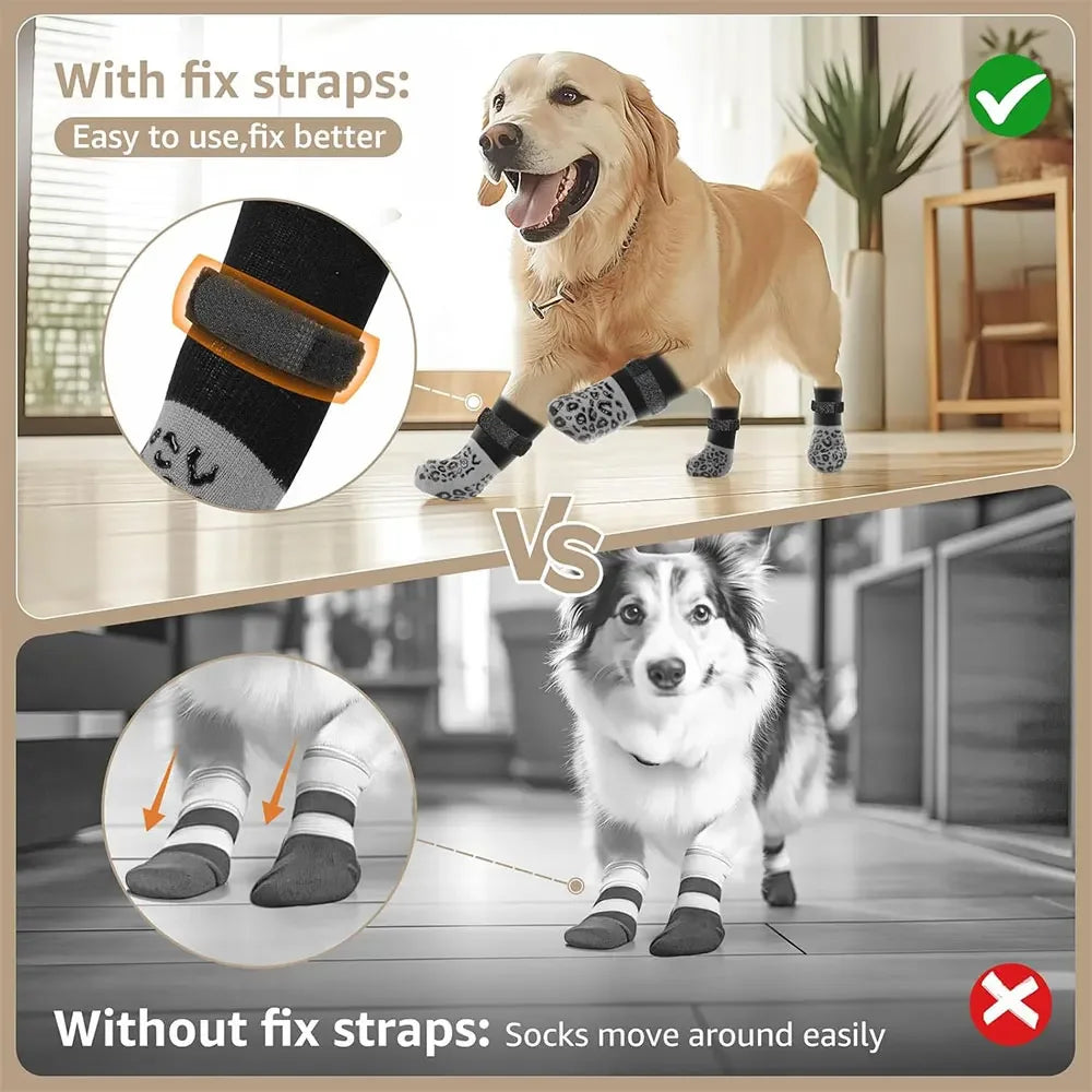Waterproof Dog Paw Protectors Anti-Slip Boots With Traction
