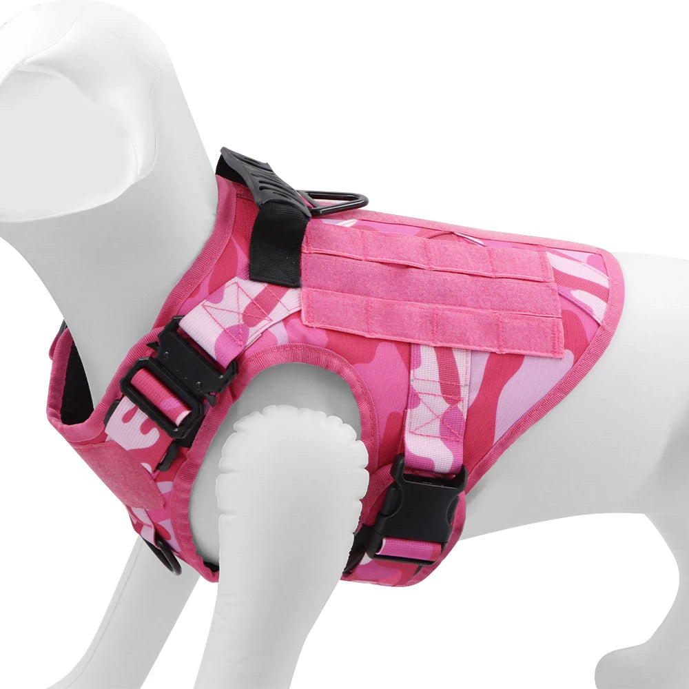 PETRAVEL Military Camouflage Dog Harness For All Dogs