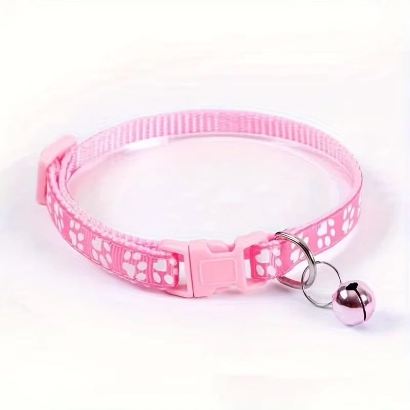 Adjustable Bell Cat Collar With Ribbon Decoration For Kittens
