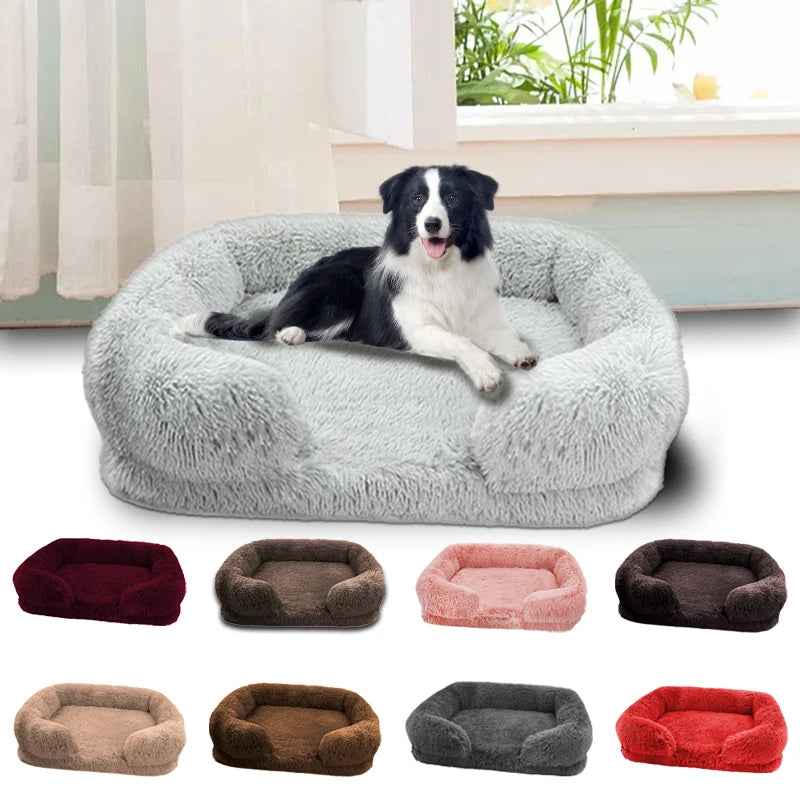 NONECN Thickened Orthopedic Dog Bed With Plush Cover