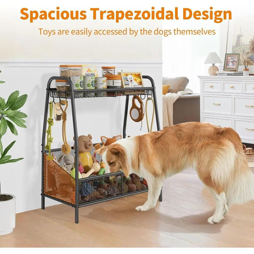 Durable Chew Resistant Plastic Dog Toy Box Organizer