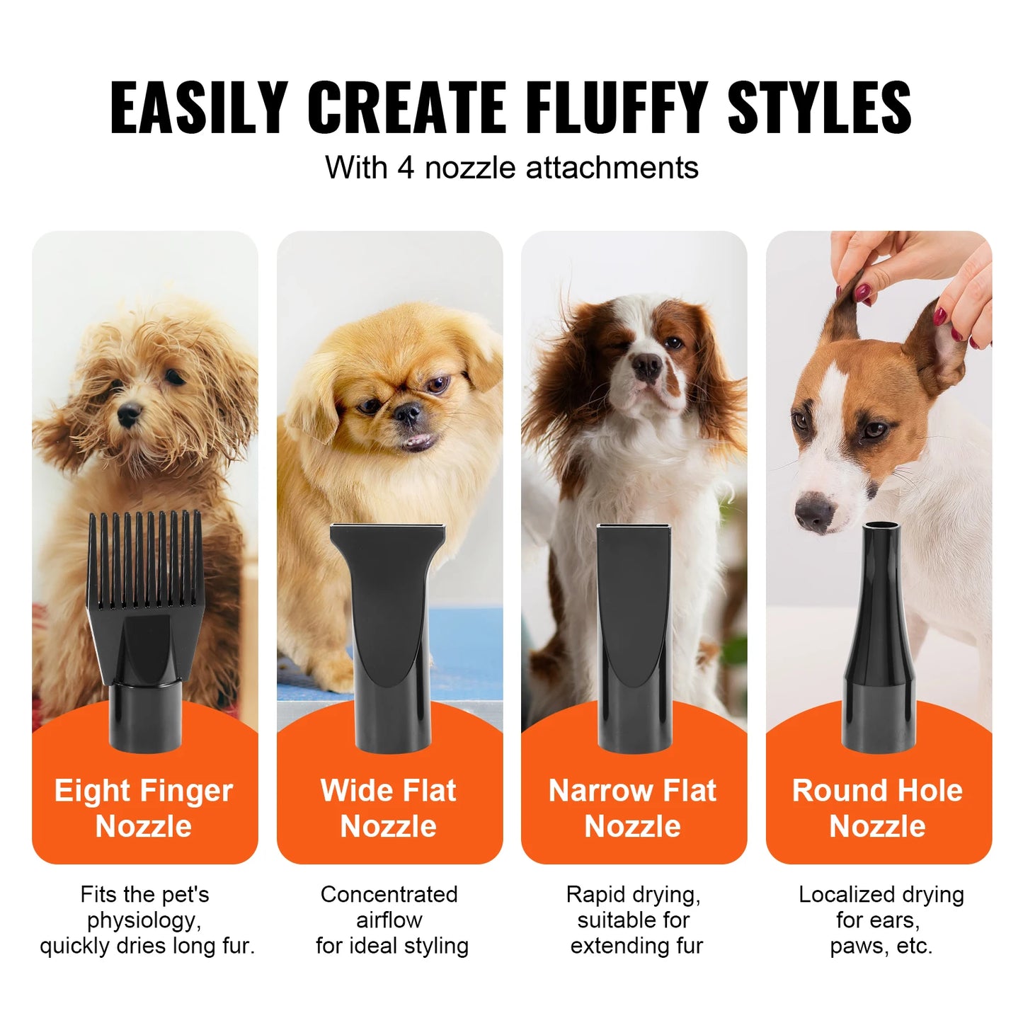 SucceBuy Dog Dryer 2000W Pet Grooming Dryer With Adjustable Speed