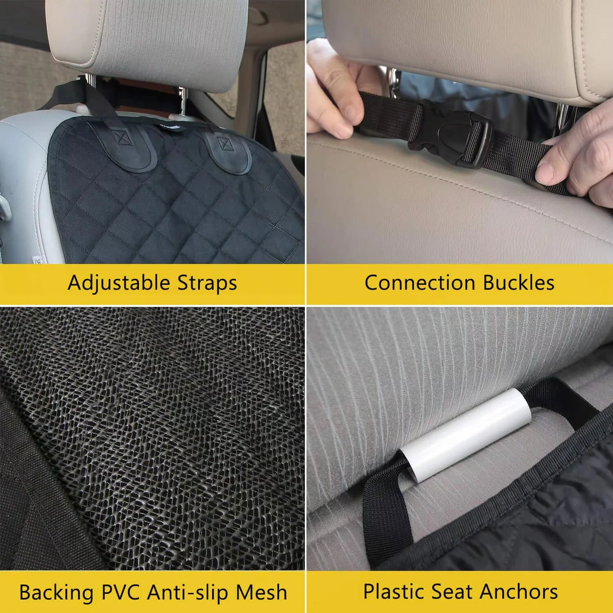 PETRAVEL Waterproof Car Front Seat Cover for Dogs and Cats