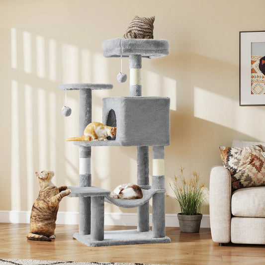 JHK Cat Tree Tower Indoor Cats Natural Sisal Scratching Posts