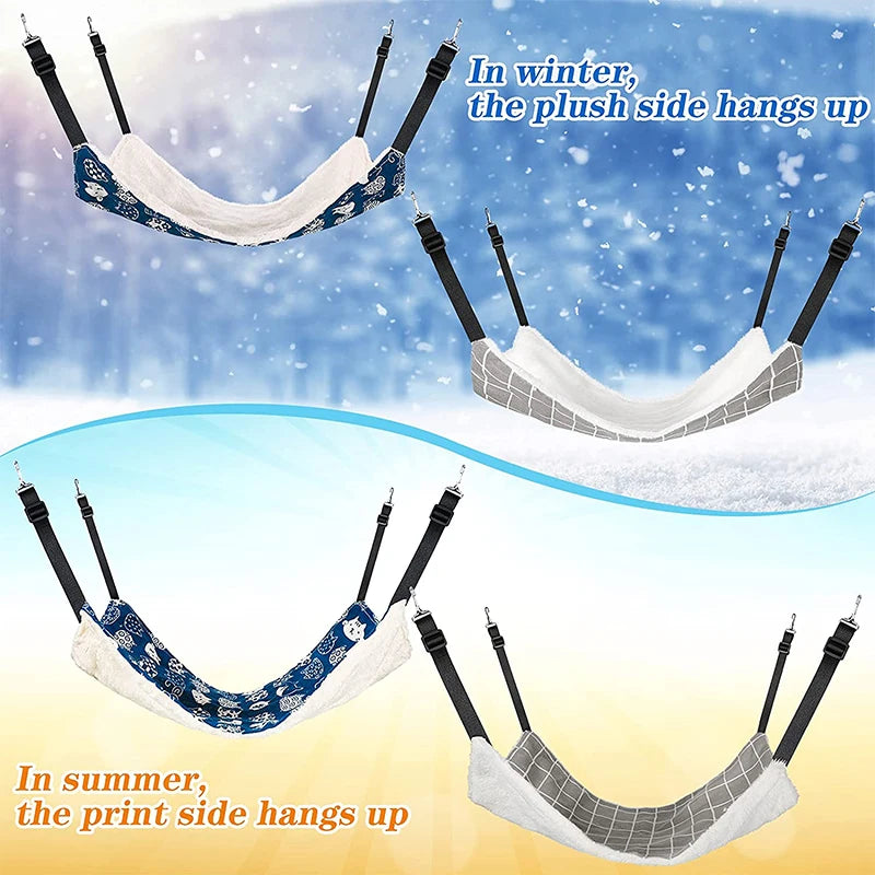 Cat Hanging Hammock With Adjustable Straps Double Sided Bed Pad