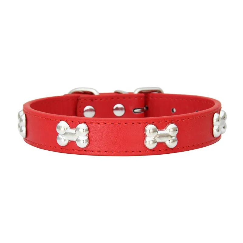 YOUSECN Leather Durable Pet Dog Collar All Breeds Safe