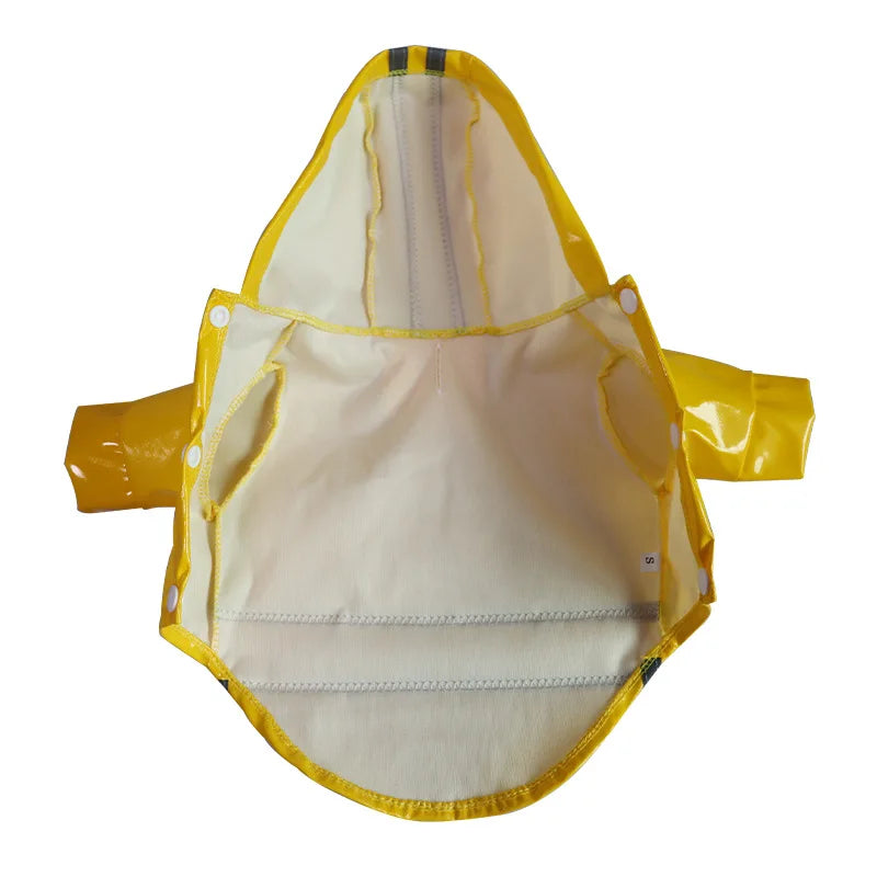 Waterproof PU Hooded Raincoat For Small Puppy Cats