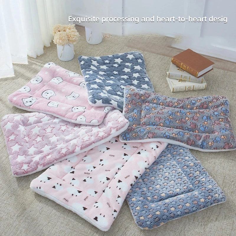 Flannel Pet Sleeping Mat Dog Bed For Cats And Dogs