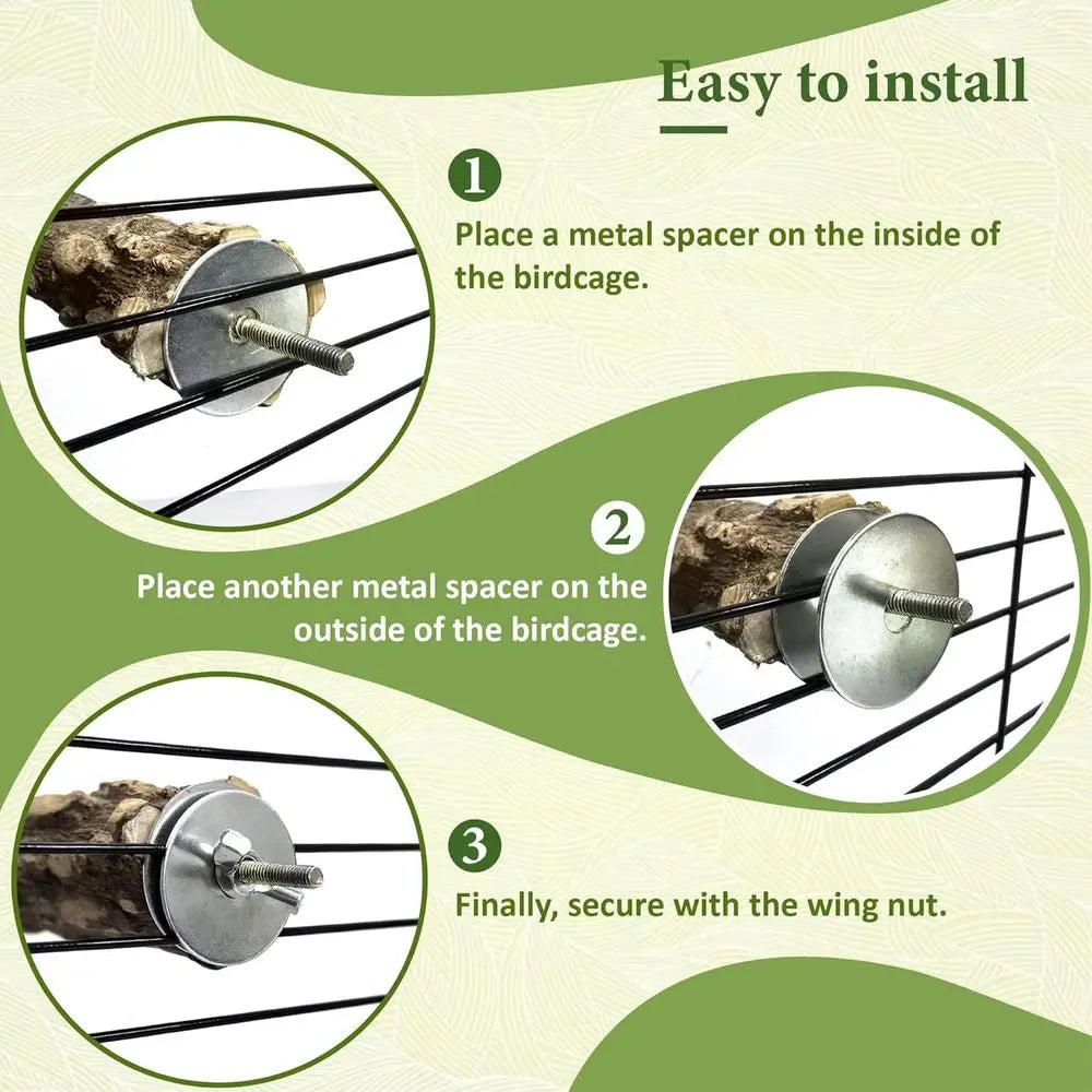 Natural Wooden Bird Perches For Small Birds Parakeets Cockatiels Conures